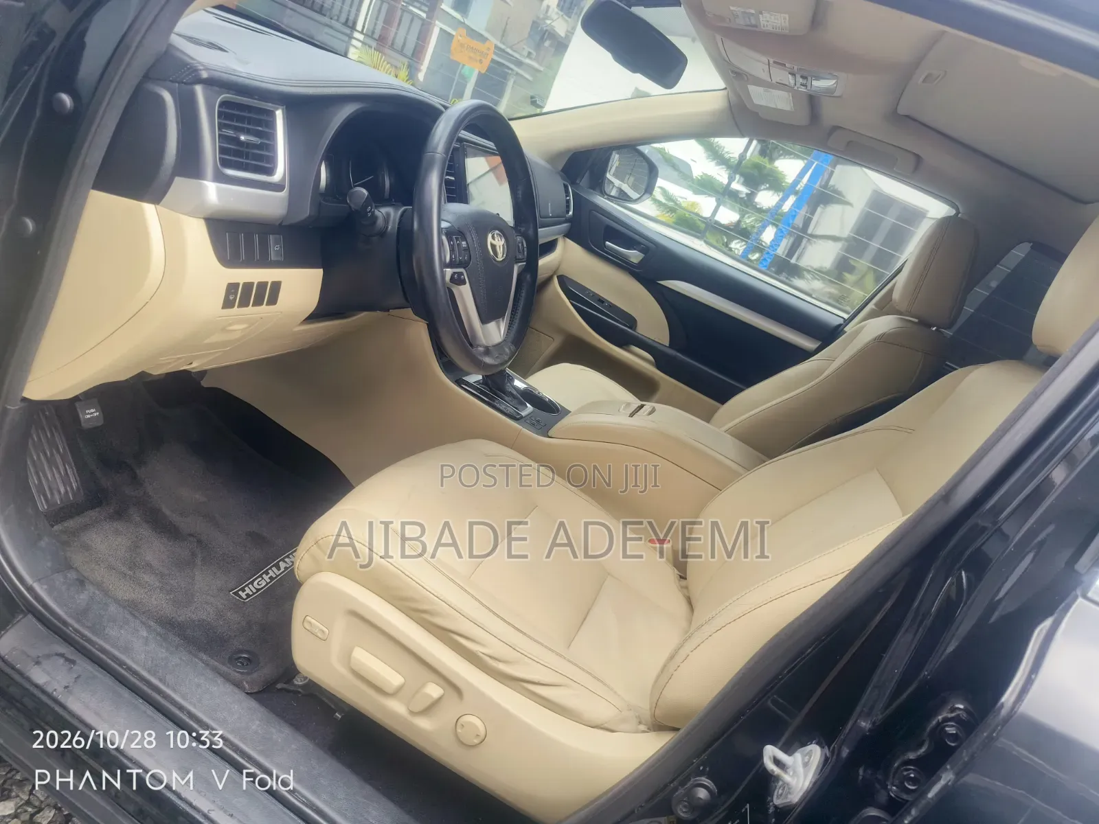 Toyota Highlander XLE V6 4x2 (3.5L 6cyl 6A) 2016 Black