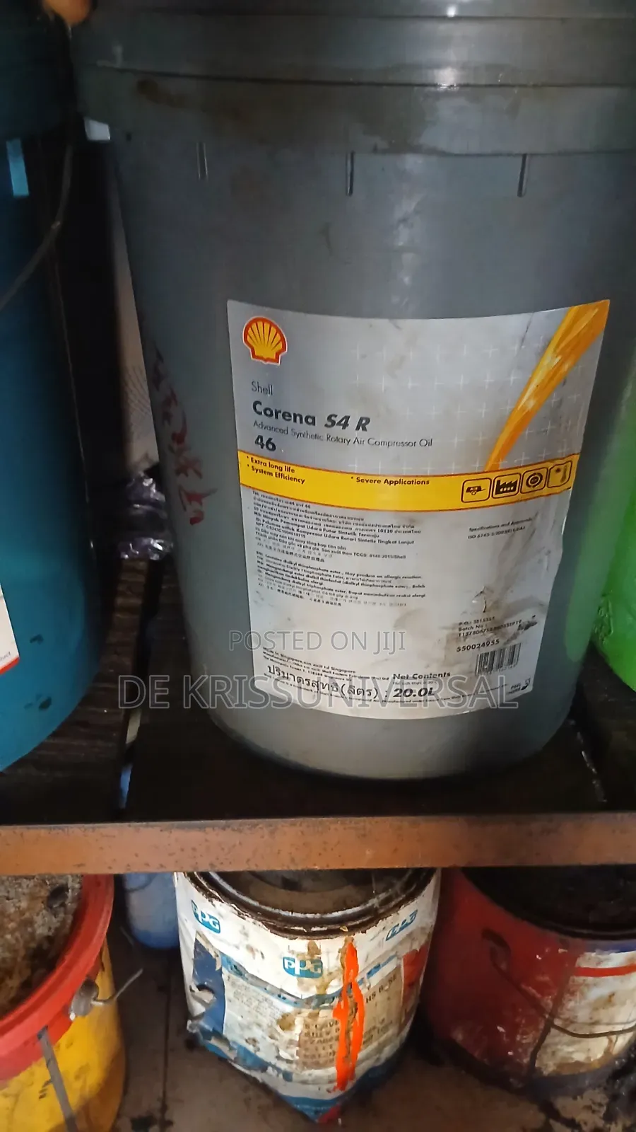 Shell Corena S4 R 46 Compressor Oil 20L / 209L - 8000hrs - Original