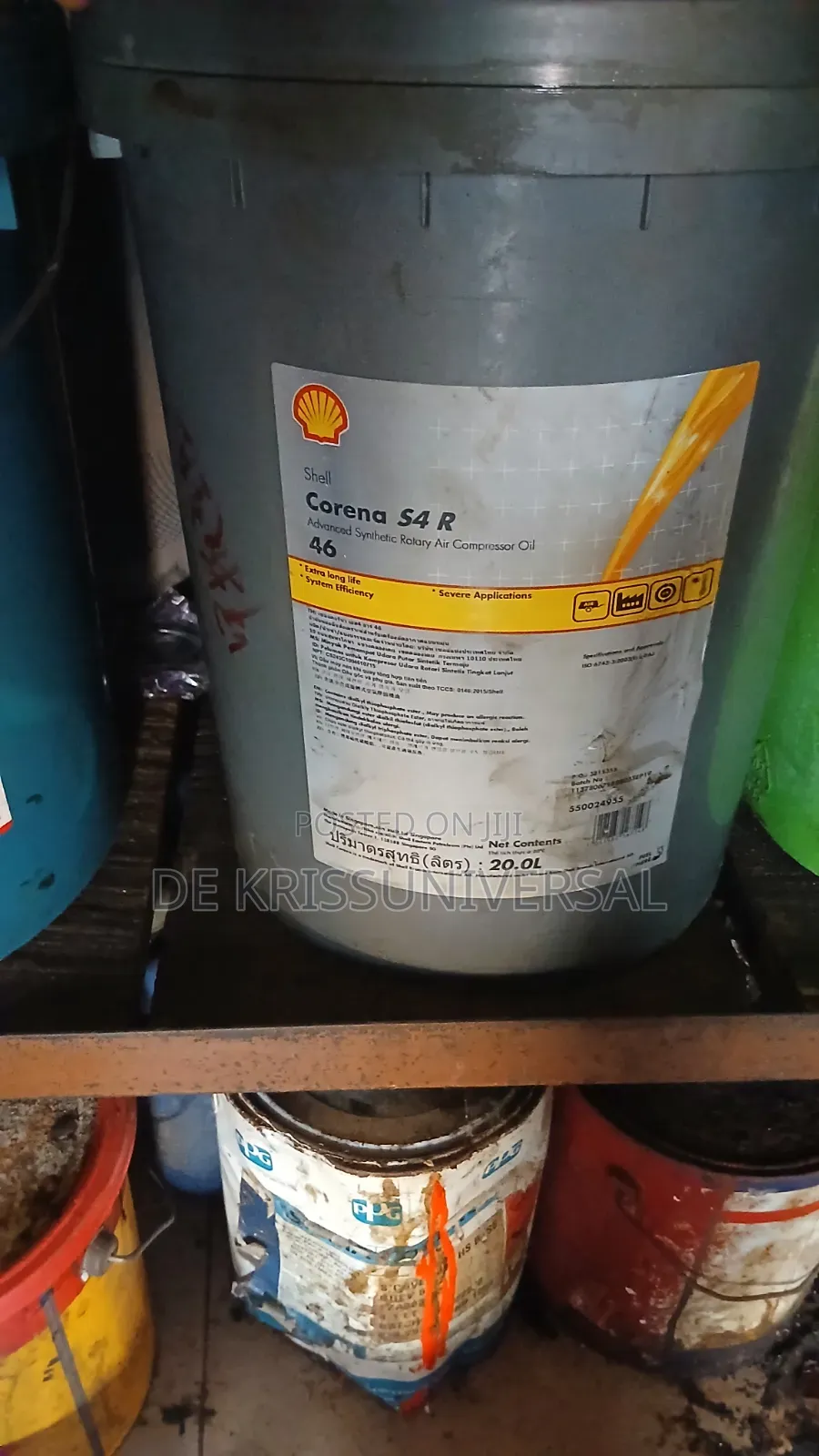 Shell Corena S4 R 46 Compressor Oil 20L / 209L - 8000hrs - Original