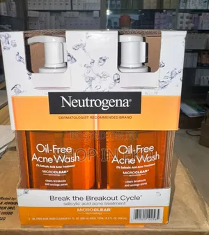Neutrogena Oil-Free Acne Wash – 2% Salicylic Cleanser (2-Pack, 269m)