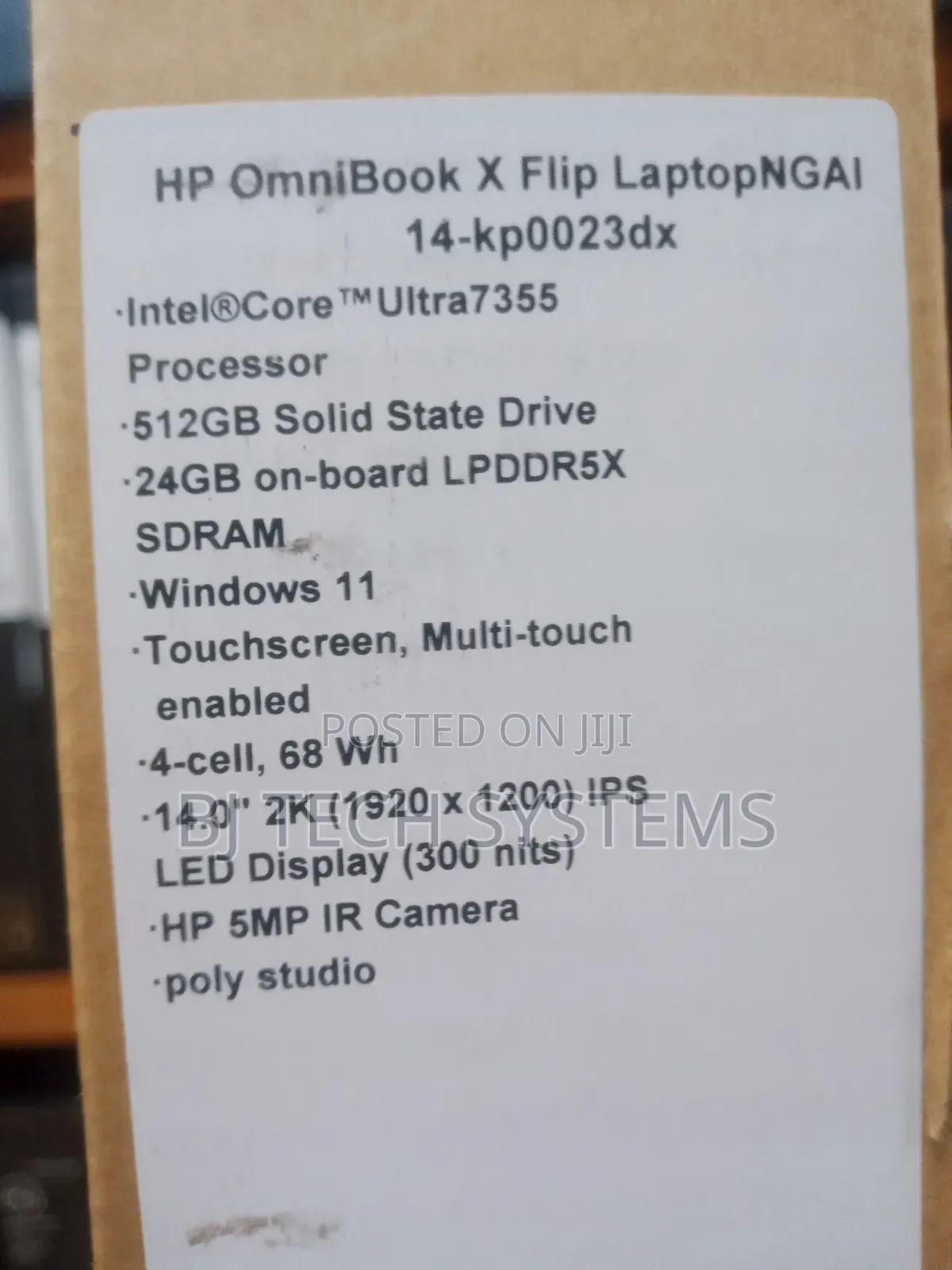 New Laptop HP OmniBook X Flip 14" 24GB Intel Core Ultra 7 SSD 512GB