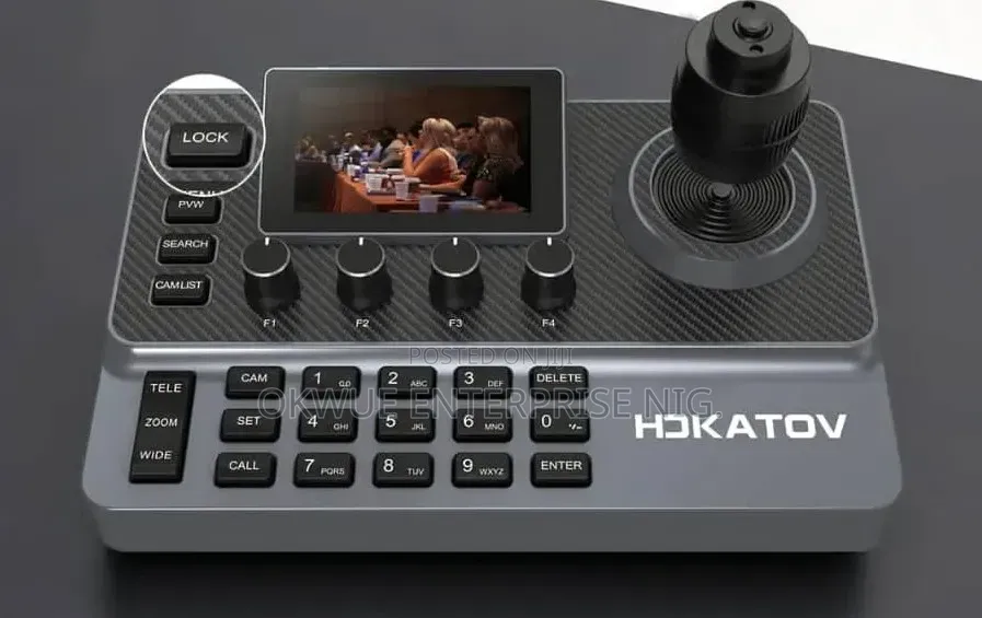 Joystick PTZ Controller With NDI With Monitor on It.