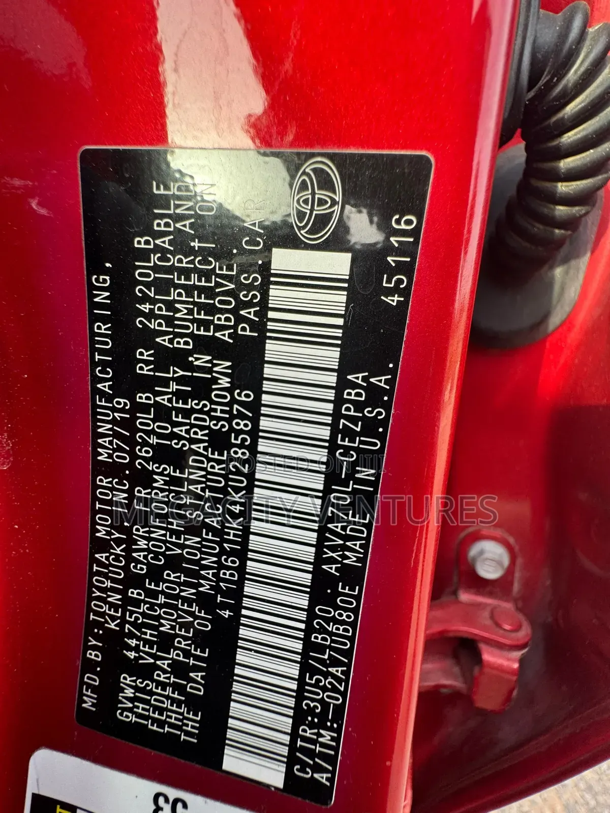 Toyota Camry 2020 Red