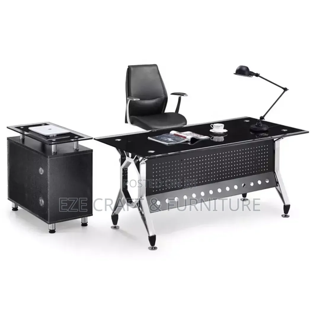 Glass Top Metal Leg Executive 1.6meters Office Table