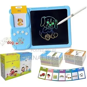 Children Sensory Toy Flash Card Reader Device With Writing Pad