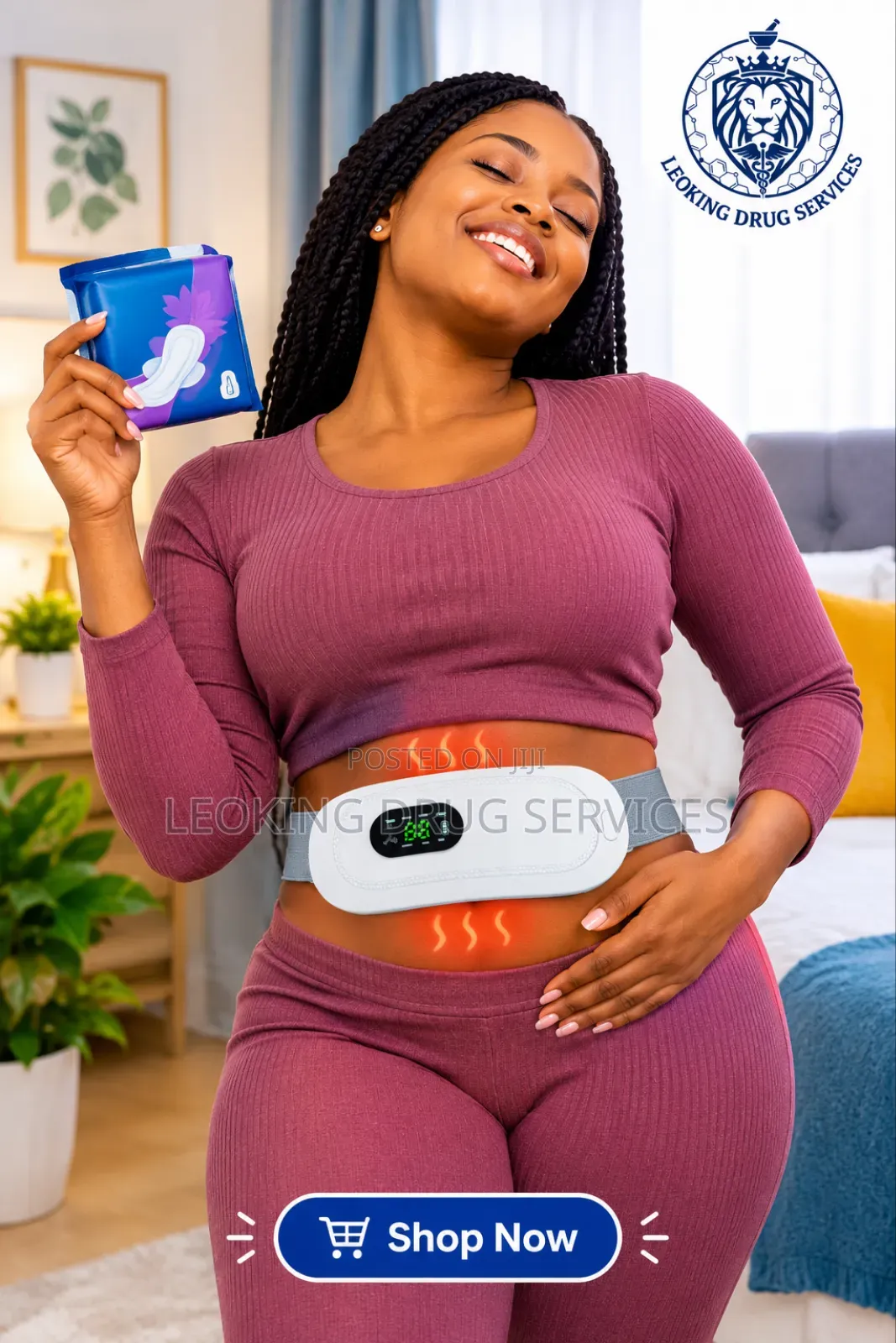 Menstrual Cramp & Waist Pain Massager Belt