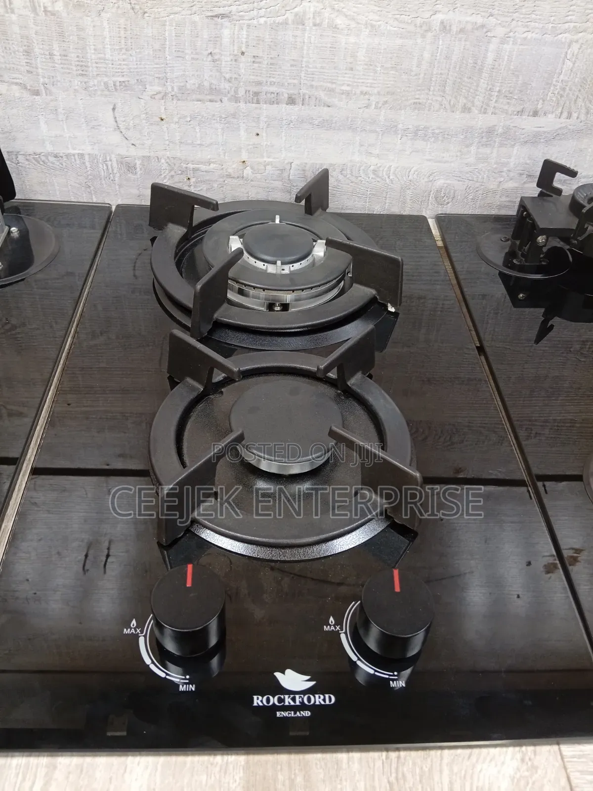 2 Burner Black Gas Cooker