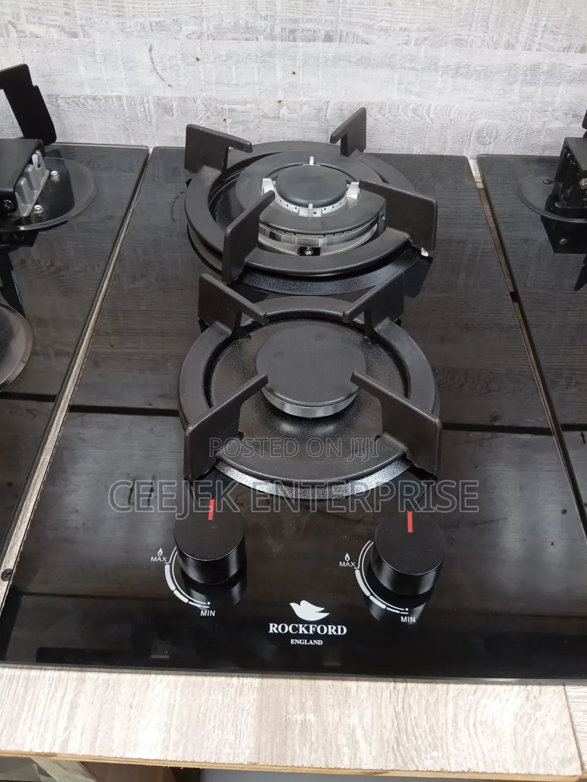 2 Burner Black Gas Cooker