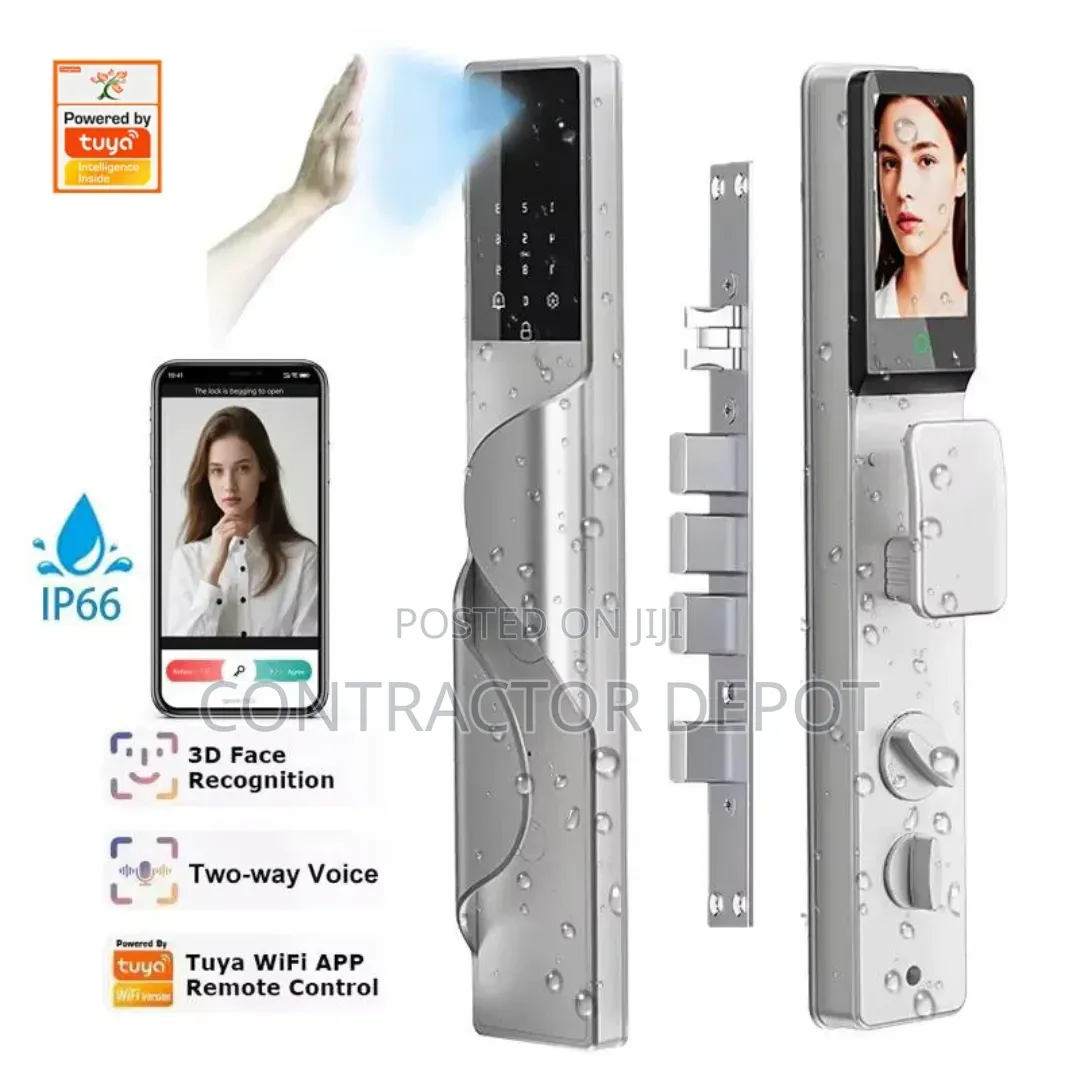 Tuya WiFi Smart Door Lock for 3D Face Palm Vein IP66 Waterproof HD