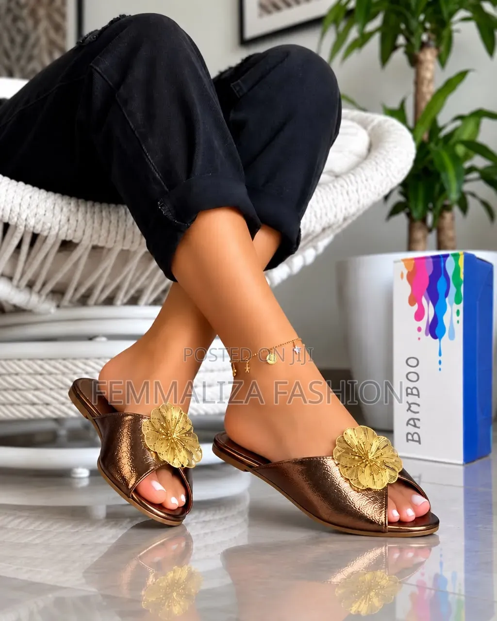Women Luxury Rose Slippers
