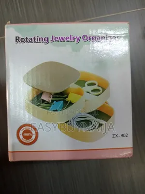 Rotating Jewelry Organizer With Mirror