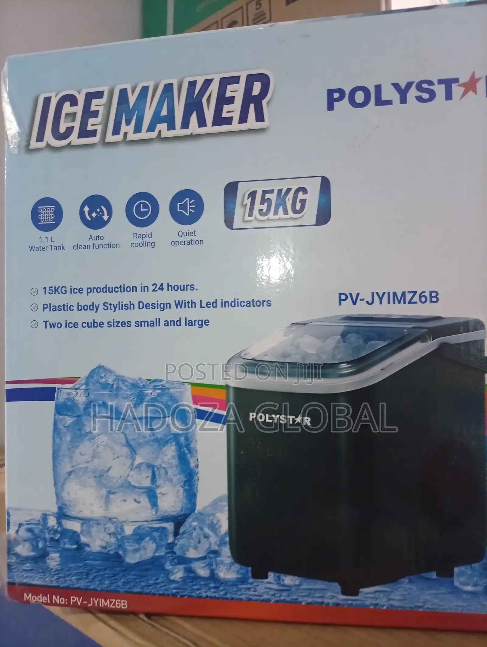 Sleek and Stylish: Polystar 15kg Compact Ice Machine