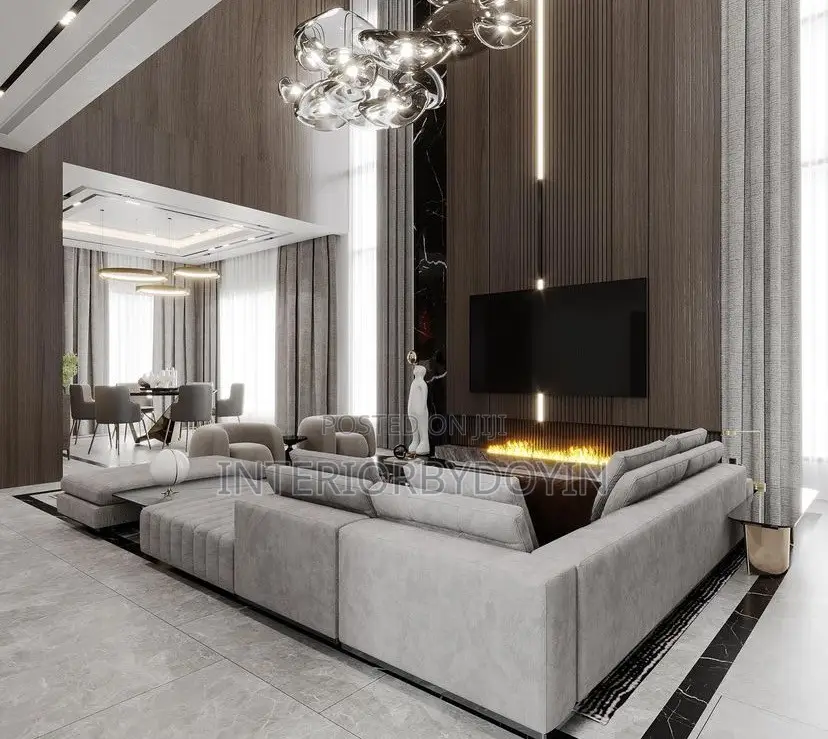 Modern Living Room Interior Design Services in Lagos
