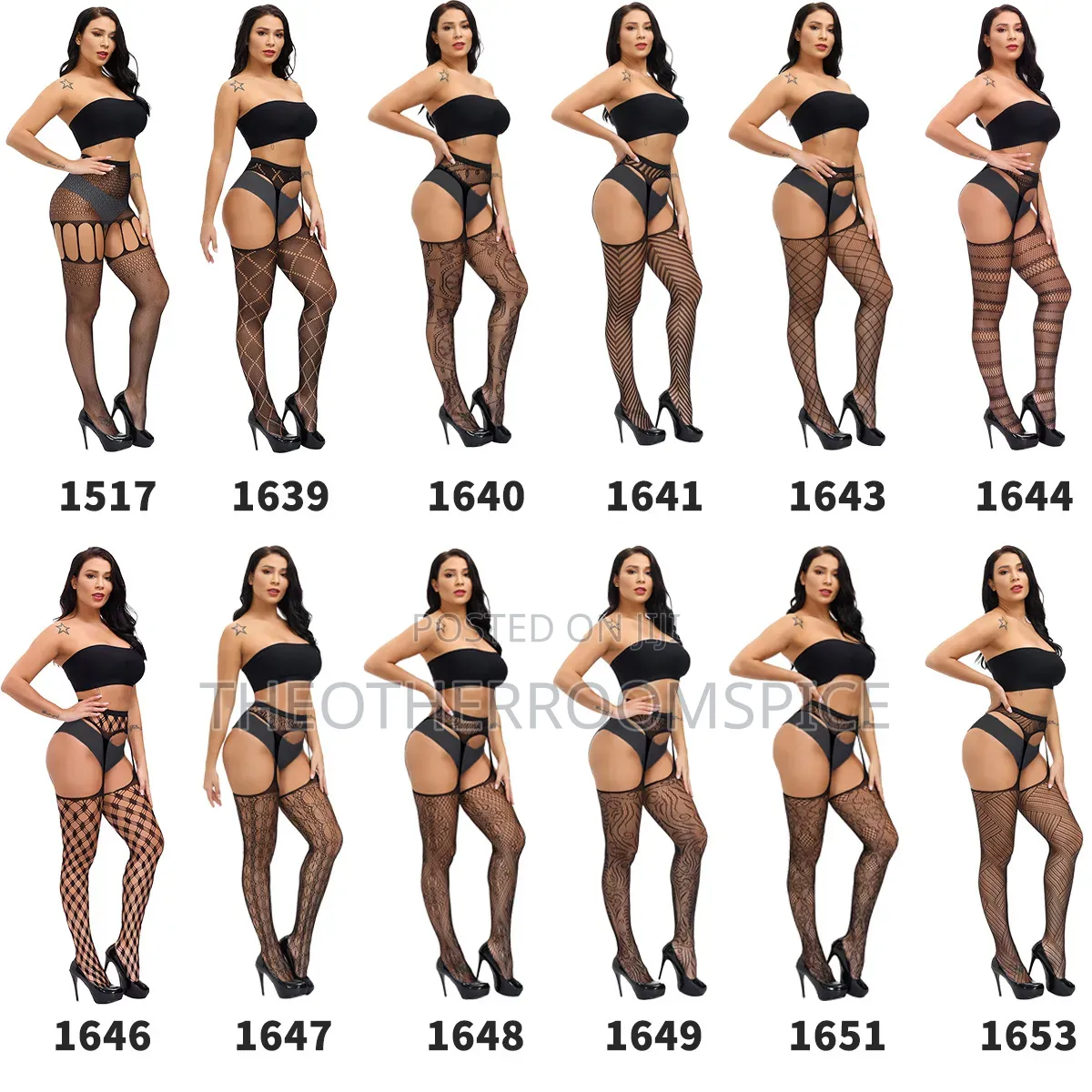 Half Bodystocking Women Lingerie Mesh Crotchless Leggings