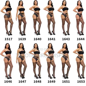 Half Bodystocking Women Lingerie Mesh Crotchless Leggings