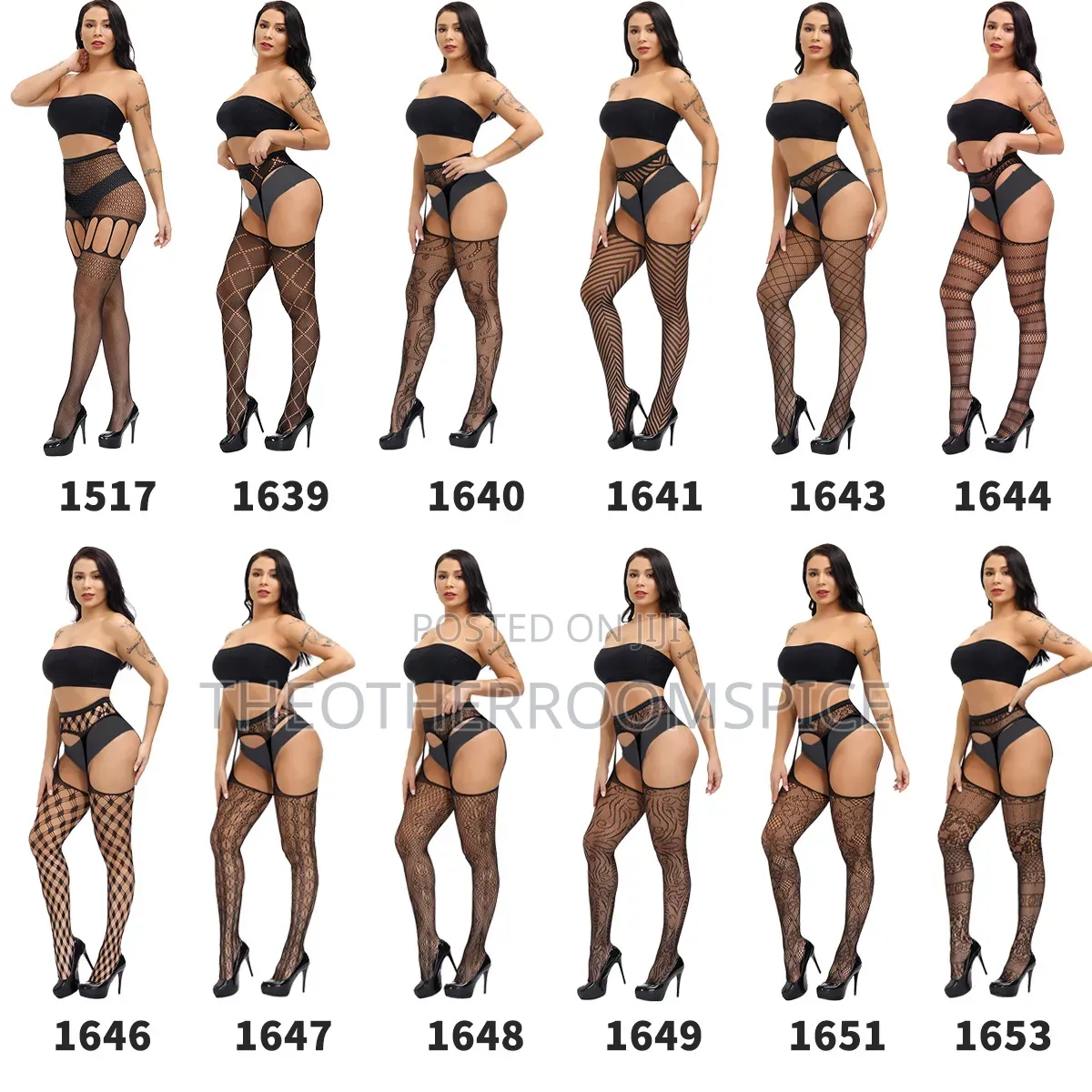Half Bodystocking Women Lingerie Mesh Crotchless Leggings