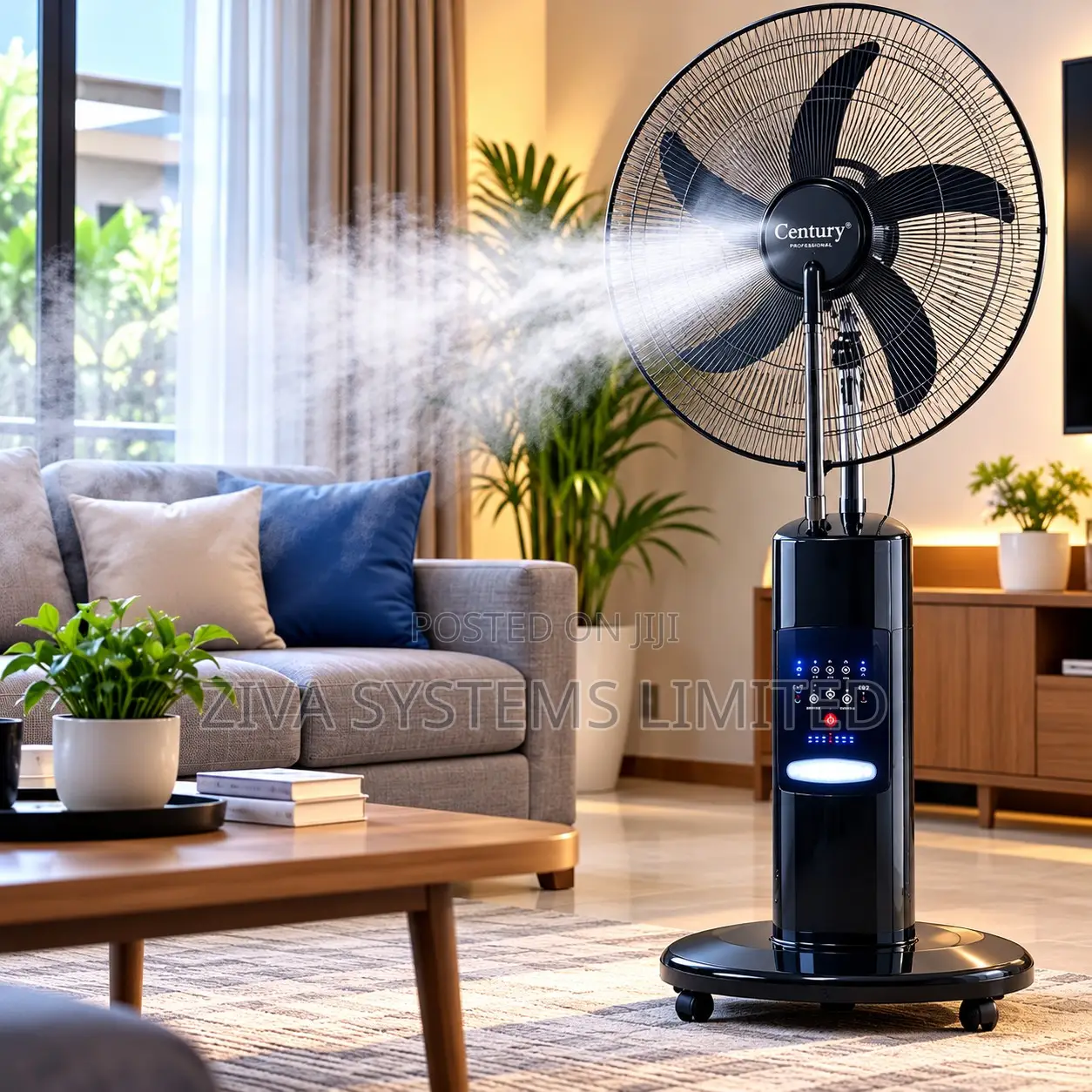 Century FRC-45-J Rechargeable Standing Mist Fan With Dual Battery