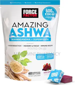 Force Factor Amazing Ashwagandha - 60 Soft Chews