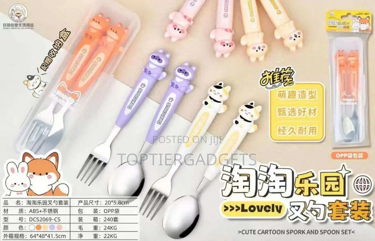 2 in 1 Kid's Cutlery With Case