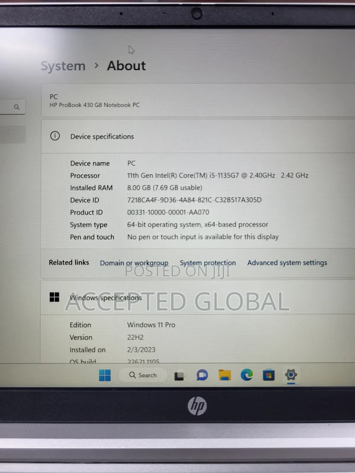 Laptop HP ProBook 430 G8 8GB Intel Core i5 SSD 256GB