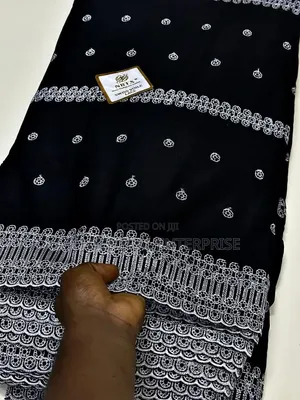 Swiss Voile Lace Black - MR & NBTX Embroidery - 11K Per Yard