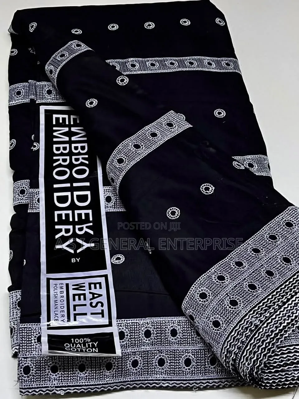 Swiss Voile Lace Black - MR & NBTX Embroidery - 11K Per Yard