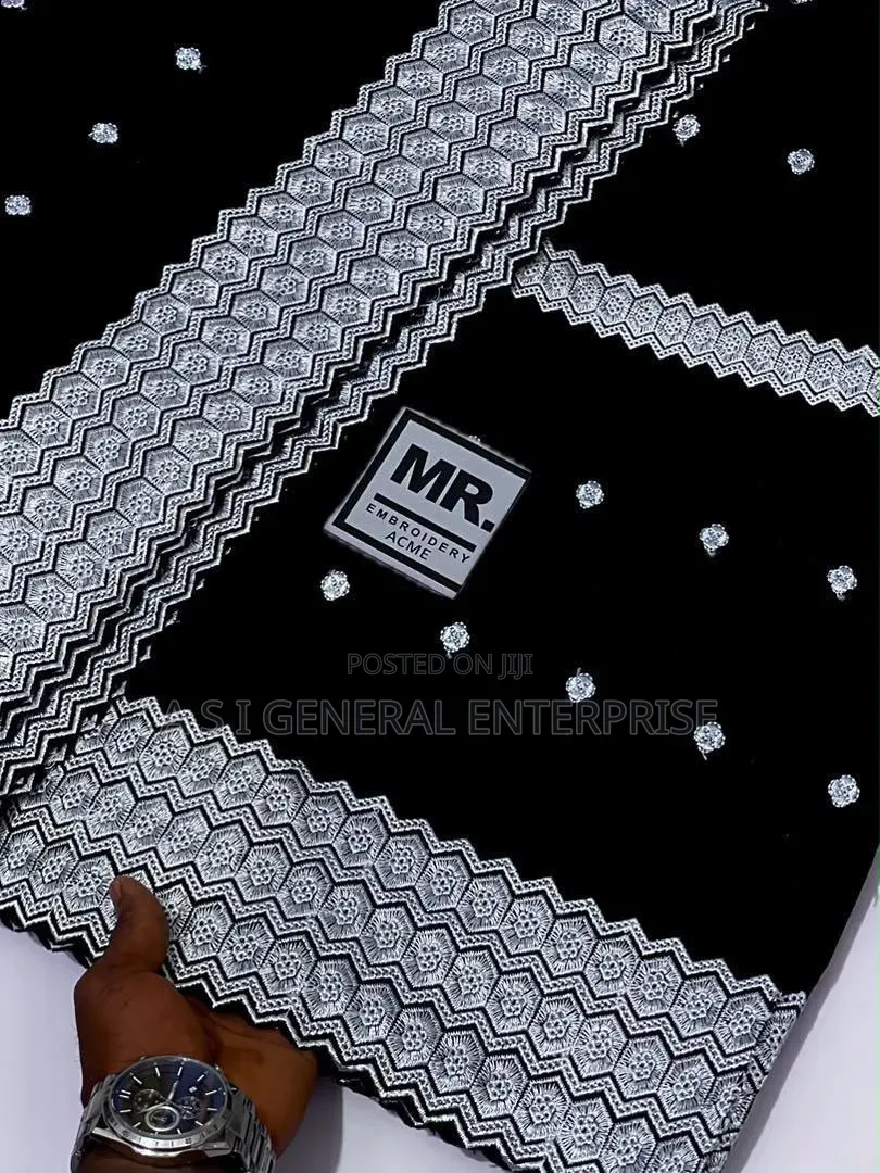 Swiss Voile Lace Black - MR & NBTX Embroidery - 11K Per Yard