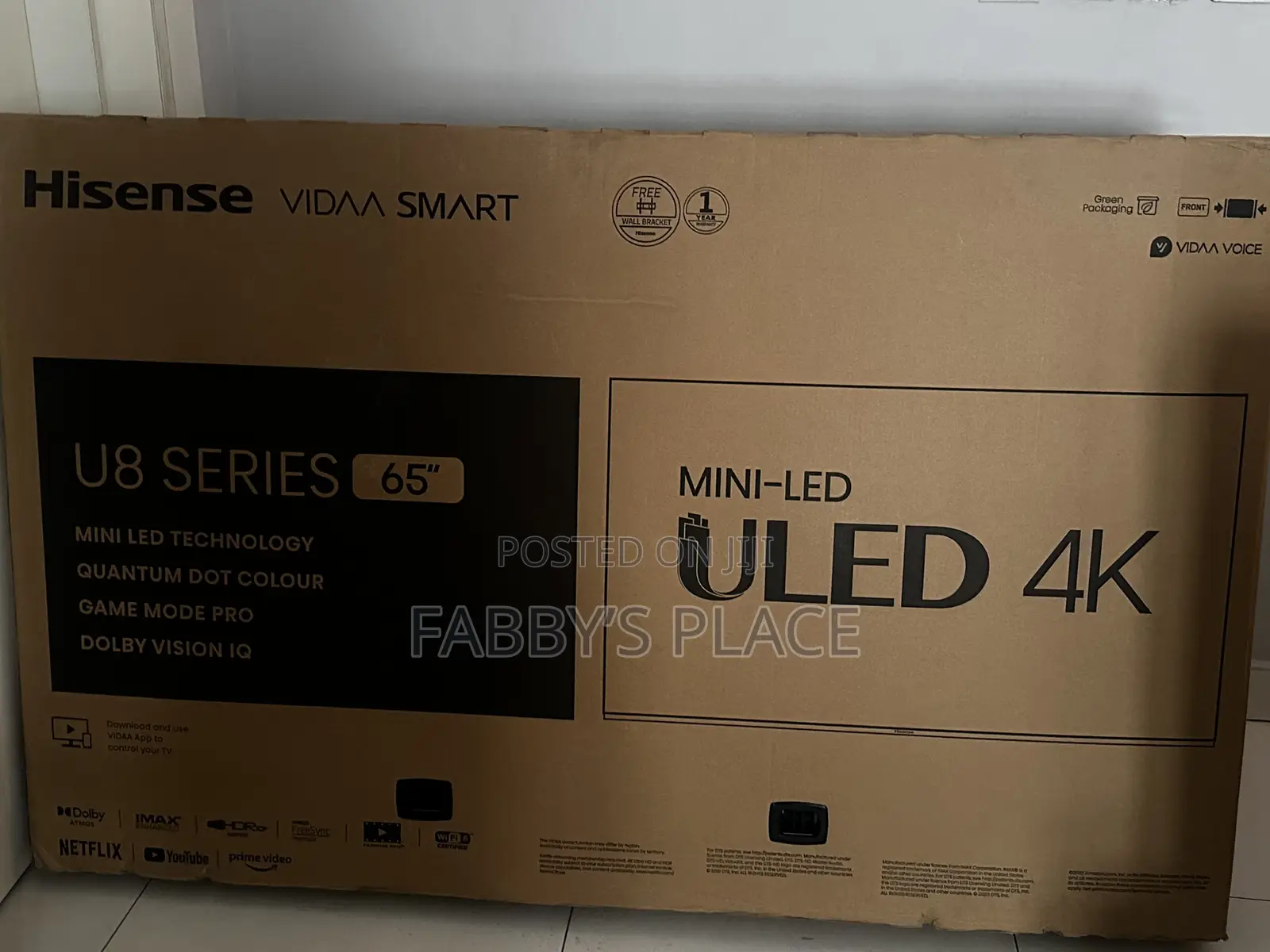 Hisense 65-Inch U8 Series Mini-Led ULED 4K Smart TV | VIDAA