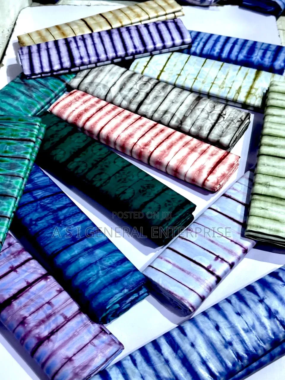 Adire Shimmer - 5 Yards 12K - Tie & Dye - 12 Colors Available