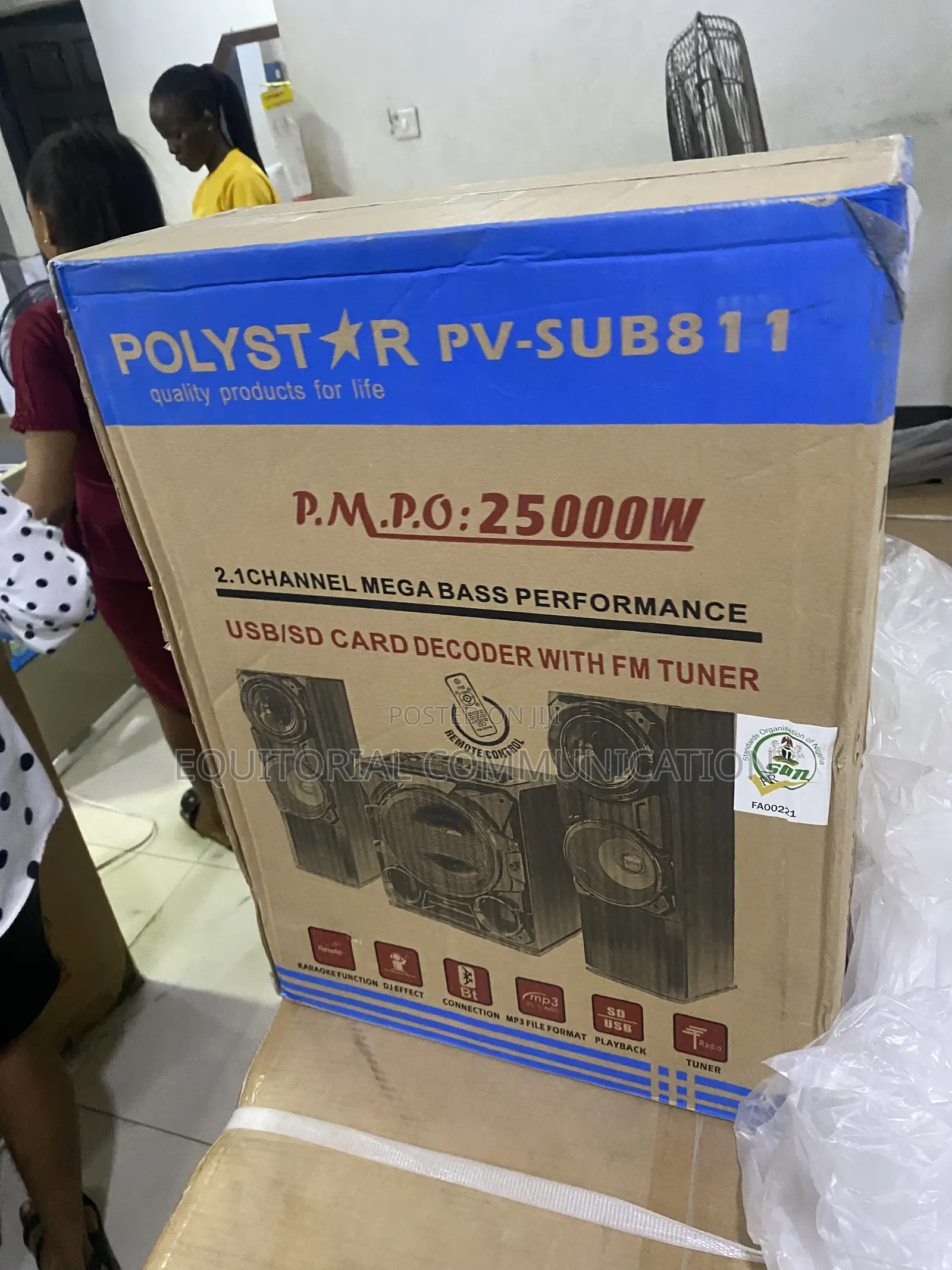 Polystar 2.1 Channel Sound System Pv-Sub811 With Bluetooth