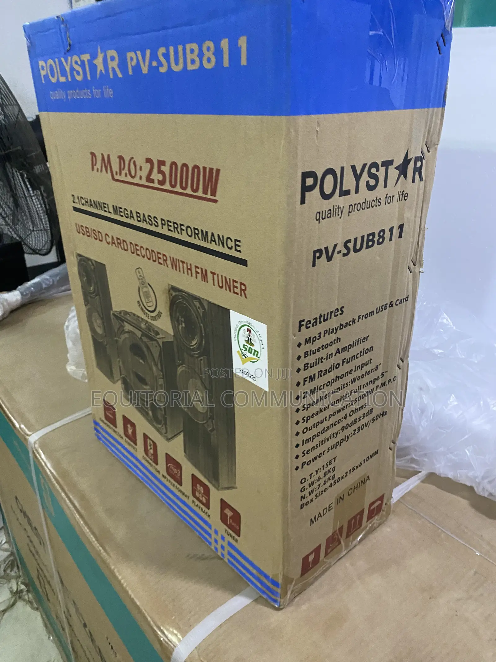 Polystar 2.1 Ch Mini Audio System With Bluetooth Pv-Sub811