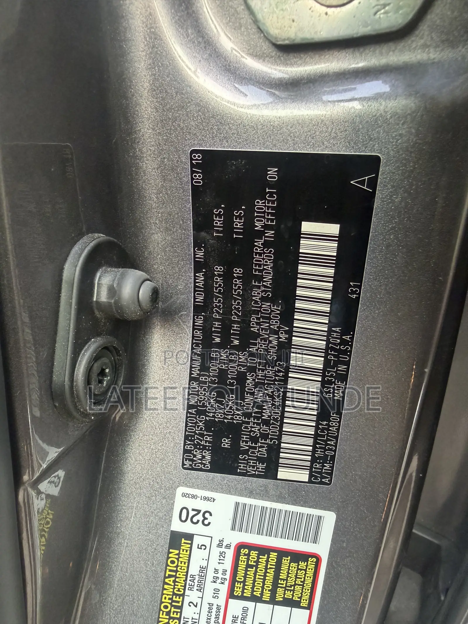 Toyota Sienna XLE AWD 2019 Gray