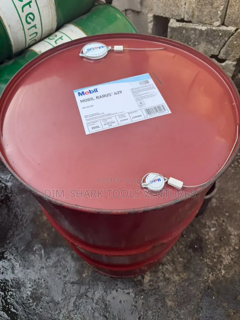 208-Liter Drum of Mobil Rarus 429 Air Compressor Oil