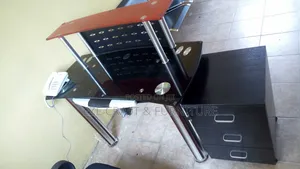 Glass Top Receptionist Table