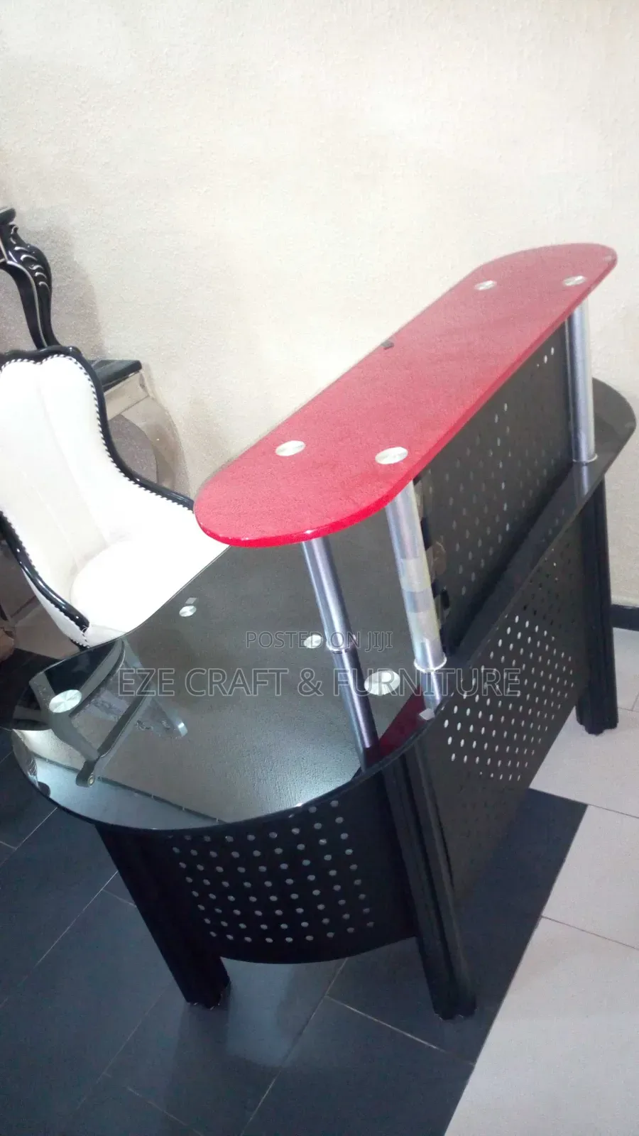 Glass Top Receptionist Table