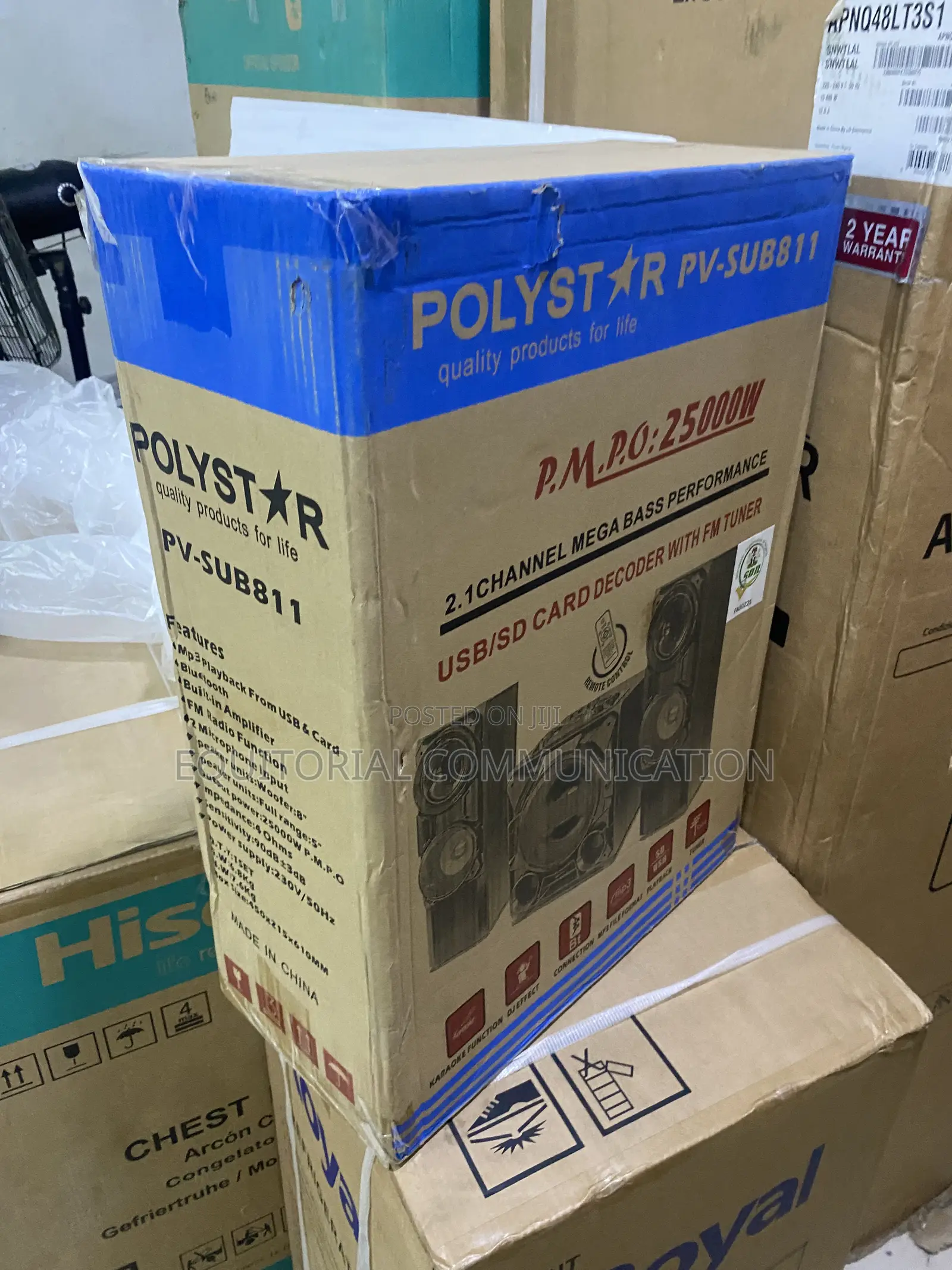 Polystar Bluetooth Audio Entertainment Set Pv-Sub811 2.1 Channel