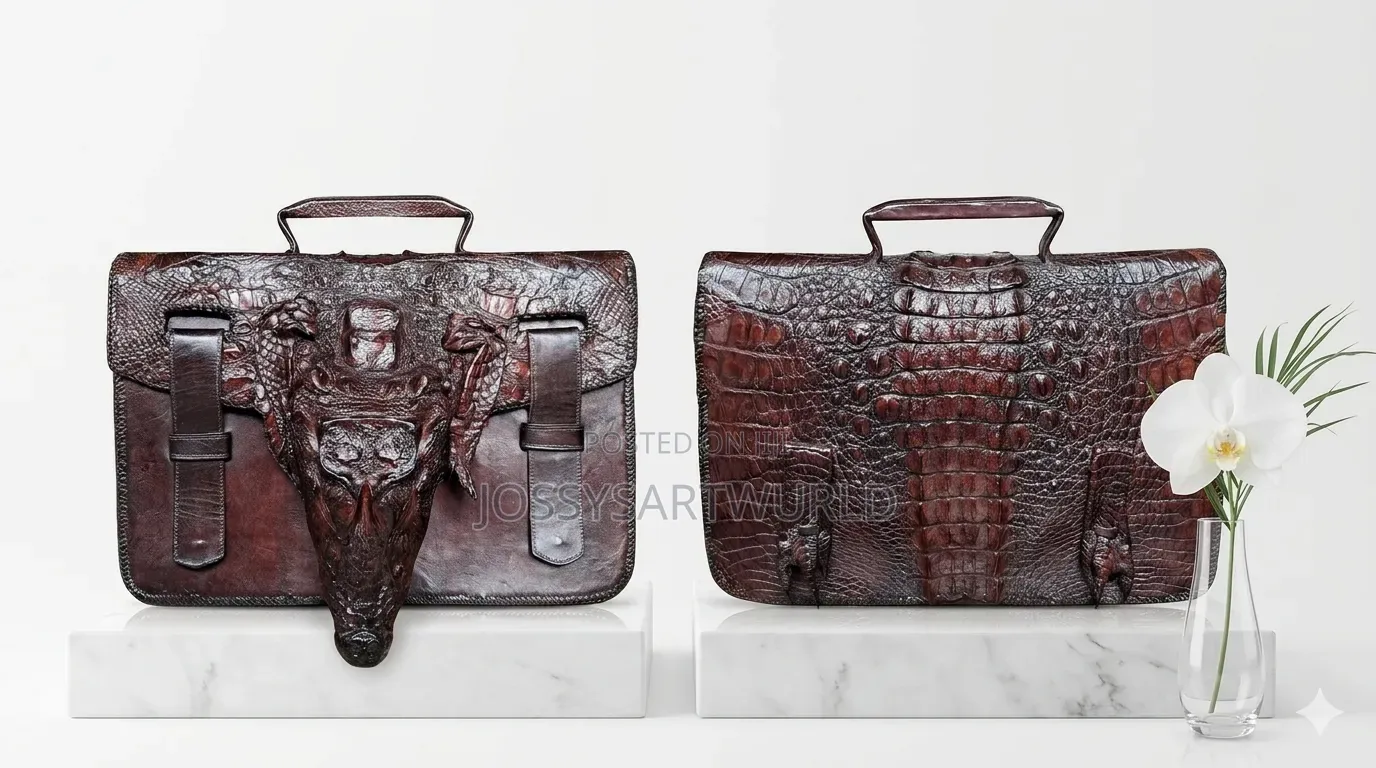 Brown and Albino Crocodile Skin