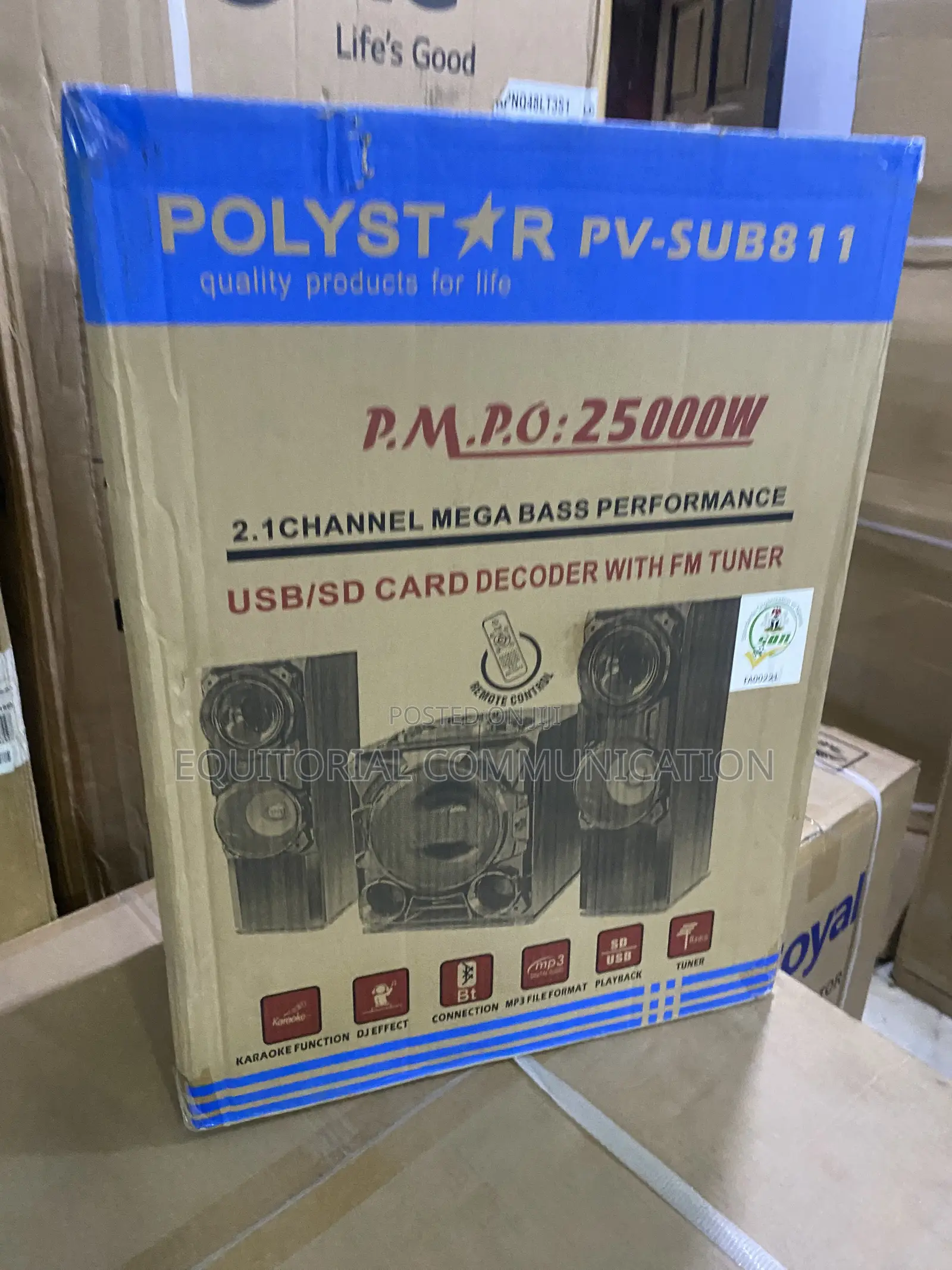 Polystar Mini Hi-Fi Audio Entertainment System 2.1 Ch Pv-Sub811