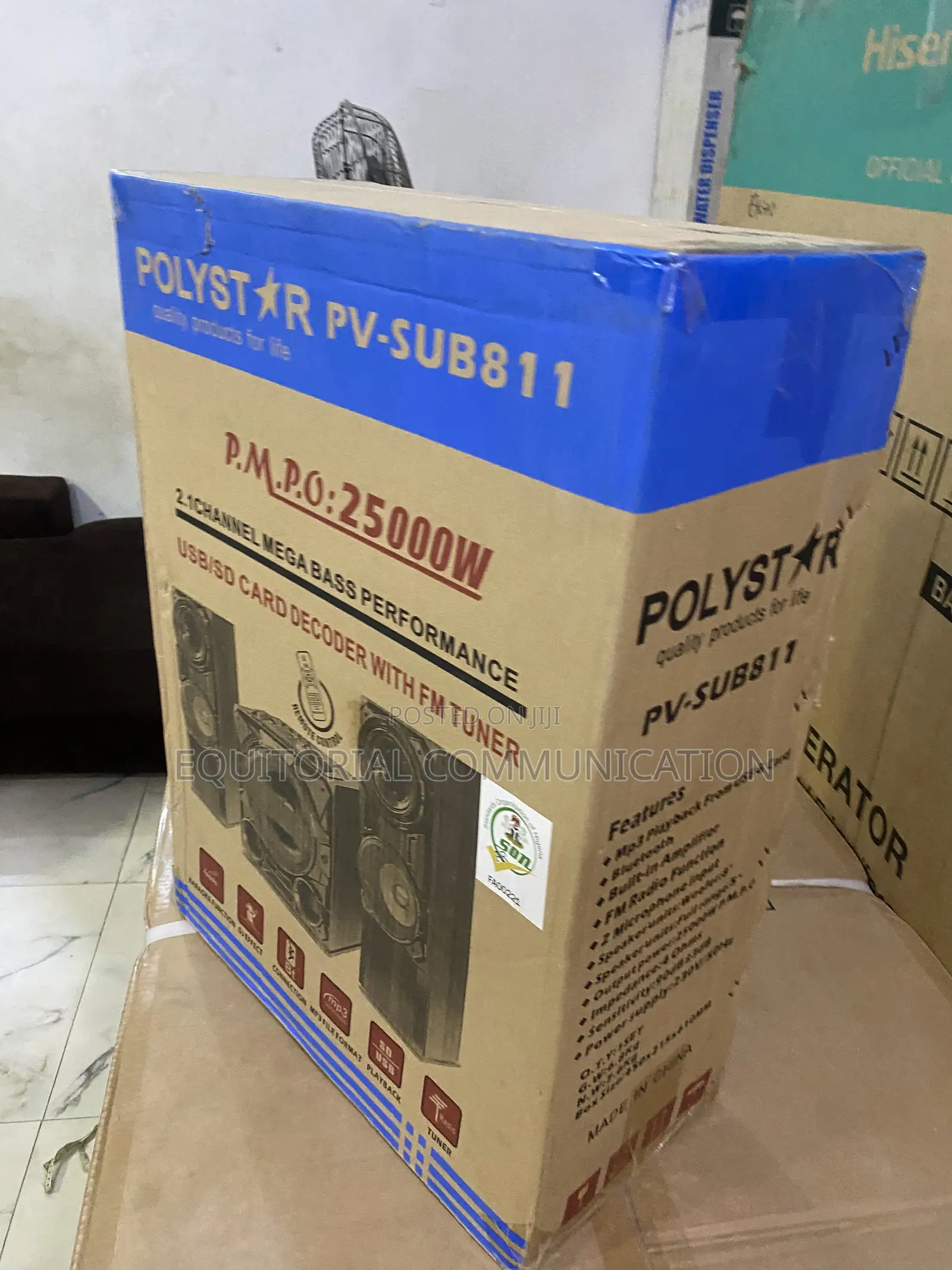 Polystar Bluetooth Music Playback System Pv-Sub811 2.1 Channel
