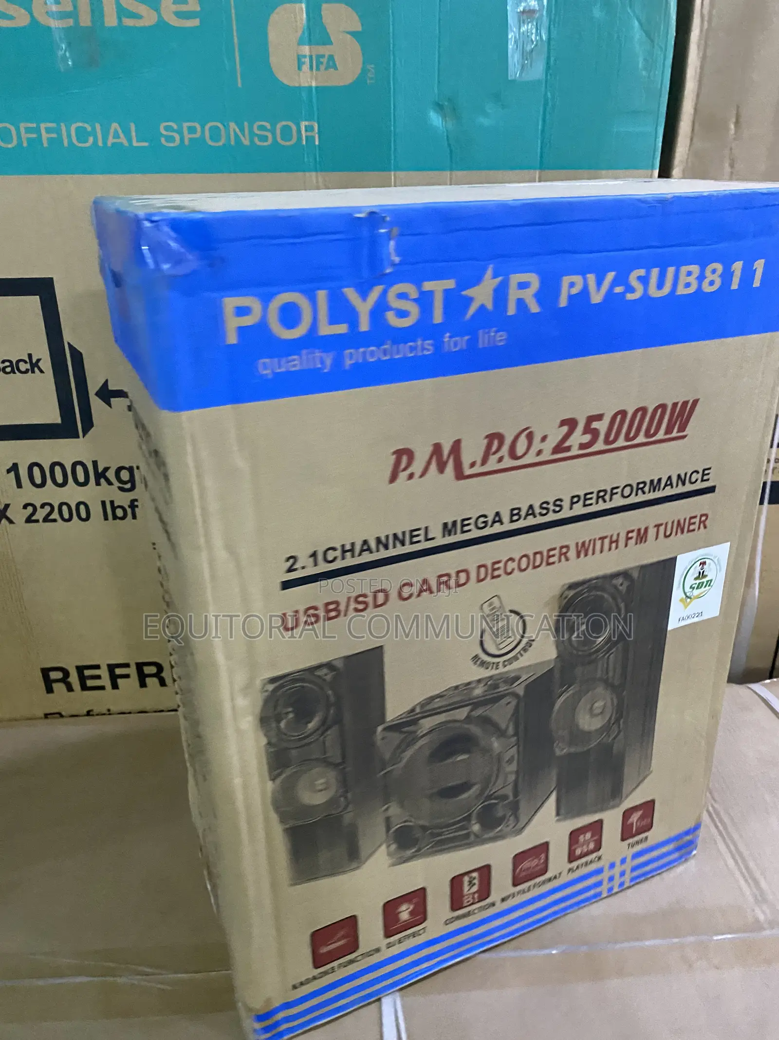 Polystar 2.1 Ch Home Hi-Fi System With Bluetooth Pv-Sub811