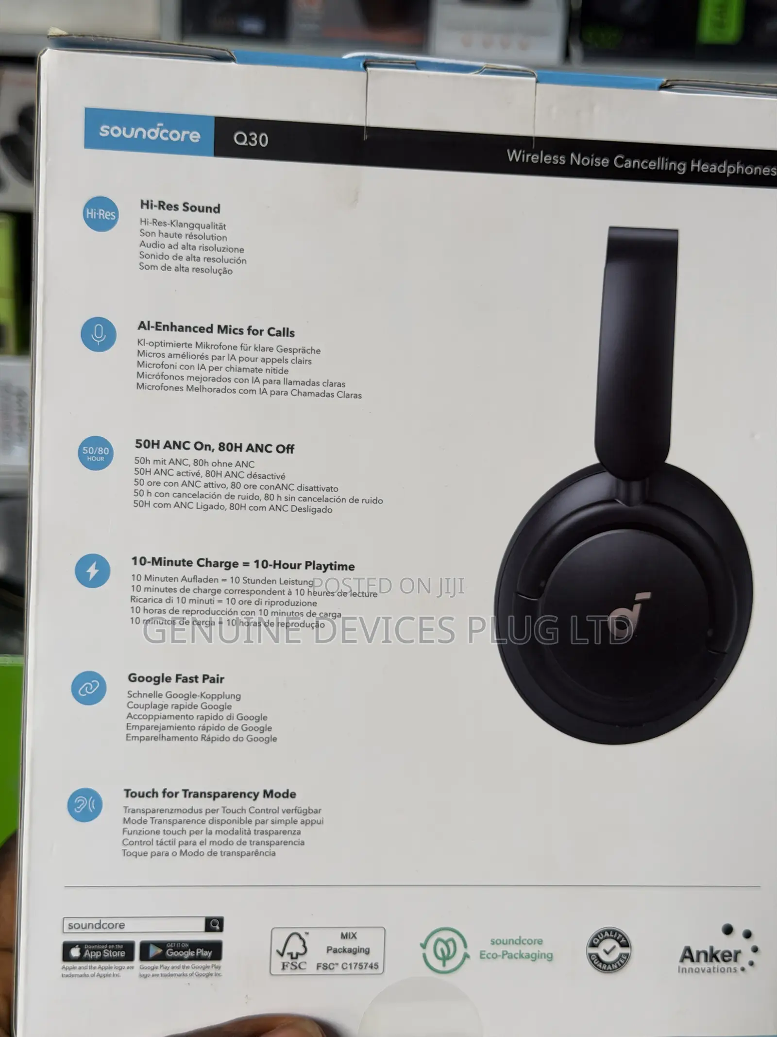 Soundcore by Anker Q30 Hybrid Active Noise Cancelling Headphones