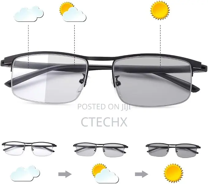 Photochromic Multifocal UV & Blue Light Blocking Reading Glasses +1.0