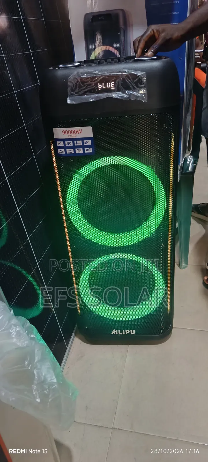 ALIPU SP-3121D Portable Bluetooth Speaker – 120W With RGB Lights