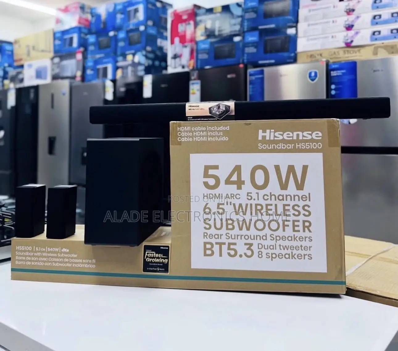 Hisense 540watt” Soundbar. High Quality Sound and Bass