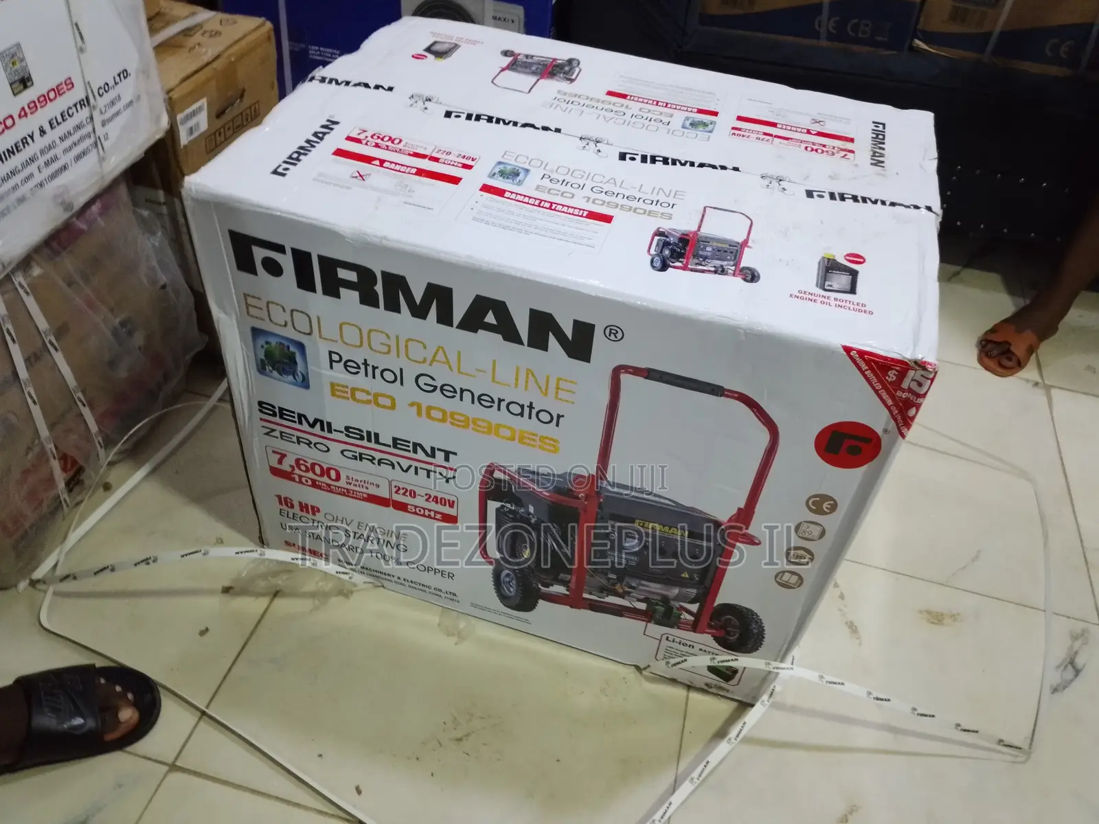 Semi-Silent Petrol Generator With Battery-Powered Starting