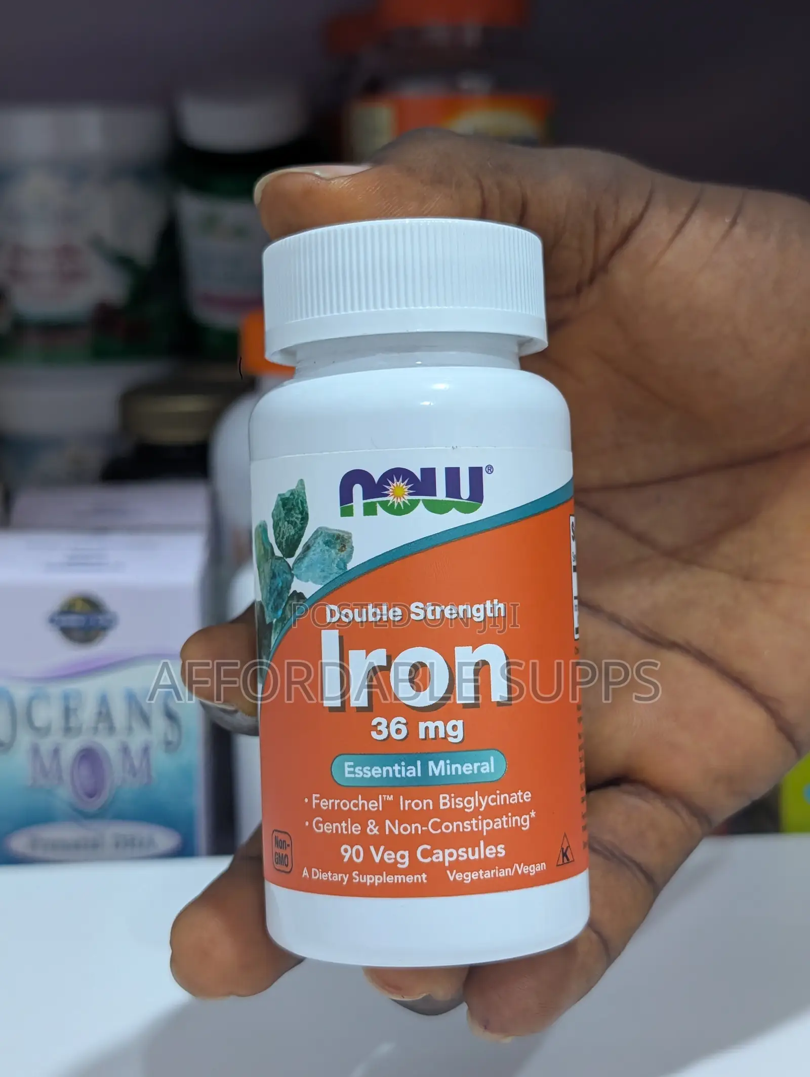 NOW Foods Iron 36mg – 90 Veg Capsules