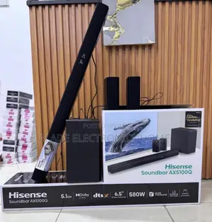 Hisense Sound Bar. 580 Watts. High Quality Subwoofer Bass