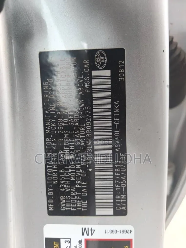Toyota Camry 2010 Silver