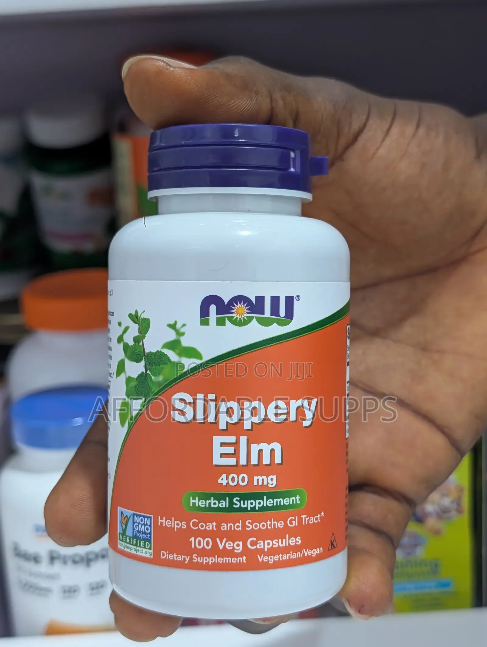 NOW Foods Slippery Elm 400mg – 100 Capsules