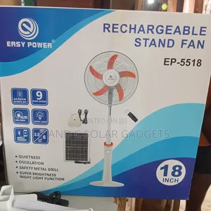 Easy Power 18inches Solar Rechargeable Standing Fan